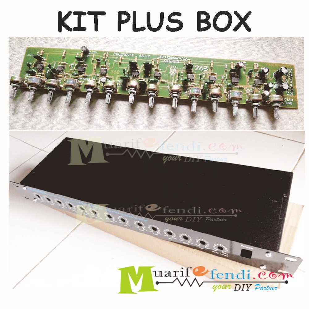 KIT PLUS BOX AKTIF CROSSOVER 4WAY SOUNDCRACK PROFESIONAL Output SUB BASS MIDDLE HIGH STEREO