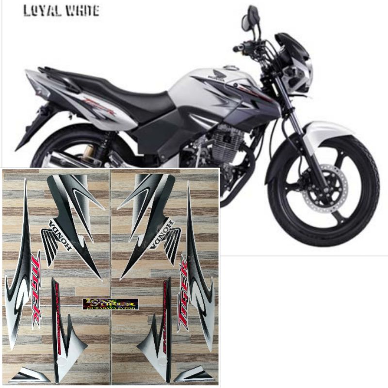 striping original Honda Tiger Revo putih tahun 2012 2013