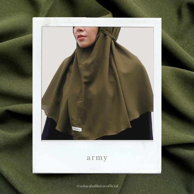HIJAB INSTAN - ARMY - BERGO by Sohwa Halilintar