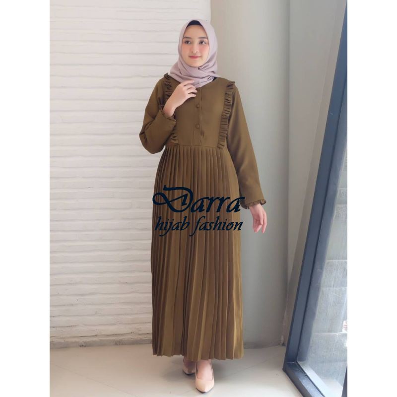 GAMIS AQILA ARMY MAXI DRESS MUSLIM FASHION GAMIS BEST SELLER DARRA FASHION