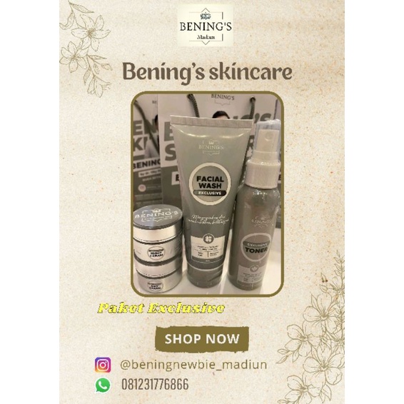 PAKET EXCLUSIVE BENING'S SKINCARE Dr. OKY PRATAMA// MENGATASI FLEK HITAM