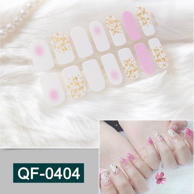 14Pcs / Stiker Kuku / Nail Art Sticker / Stiker kuku motif / Set Stiker Kuku / Stiker Kuku Murah / Nail Art Sticker / Nail Art &amp; Sticker QF Series