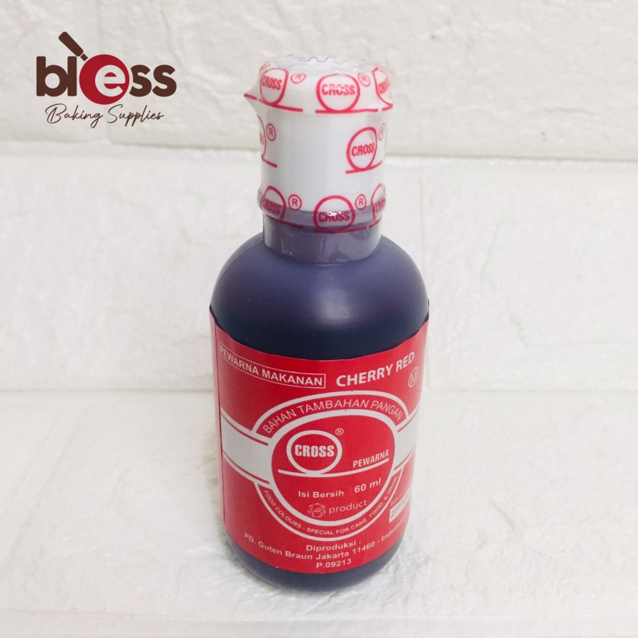 

PEWARNA MAKANAN DIVA CROSS 60 ML CHERRY RED / LIQUID ICING / FOOD COLOR / COLOUR / LSN ( 12 PCS)