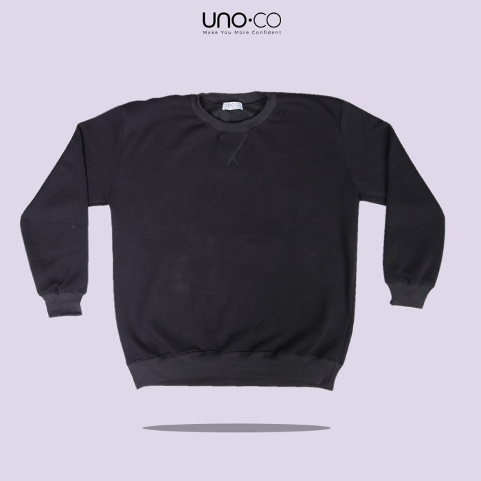 Sweater Bigsize Uno.Co - Hitam, 4Xl