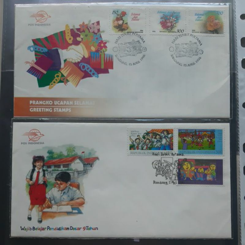 

SHP April Mei 1996 set 2 sampul prangko