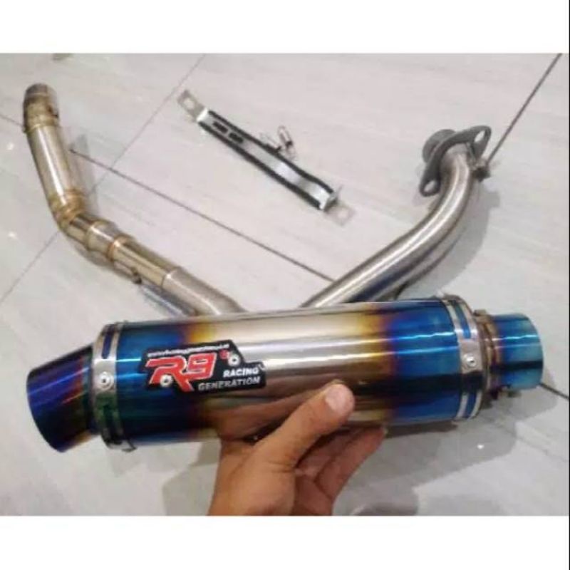 Knalpot R9 Mugello For Vixion CBR Sonic Satria f Bison Tiger Scorpio Mp Verza