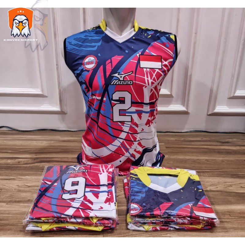 baju volly kaos olahraga jersey bola voli fullprinting team isi 6,8,12