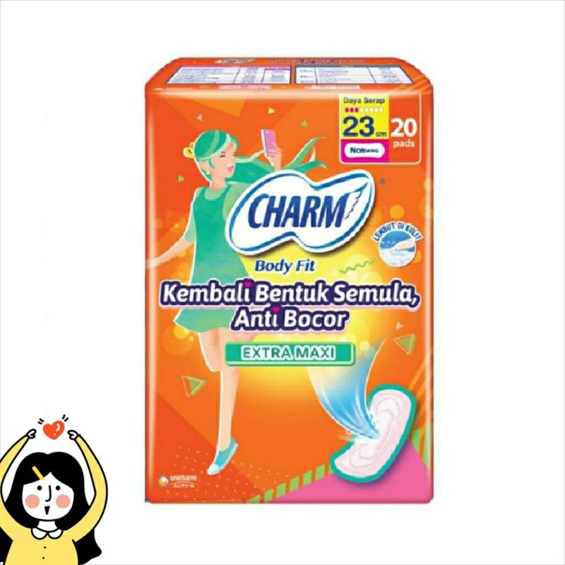 Charm Body Fit Extra Maxi Non Wing 20'S SOFTEX