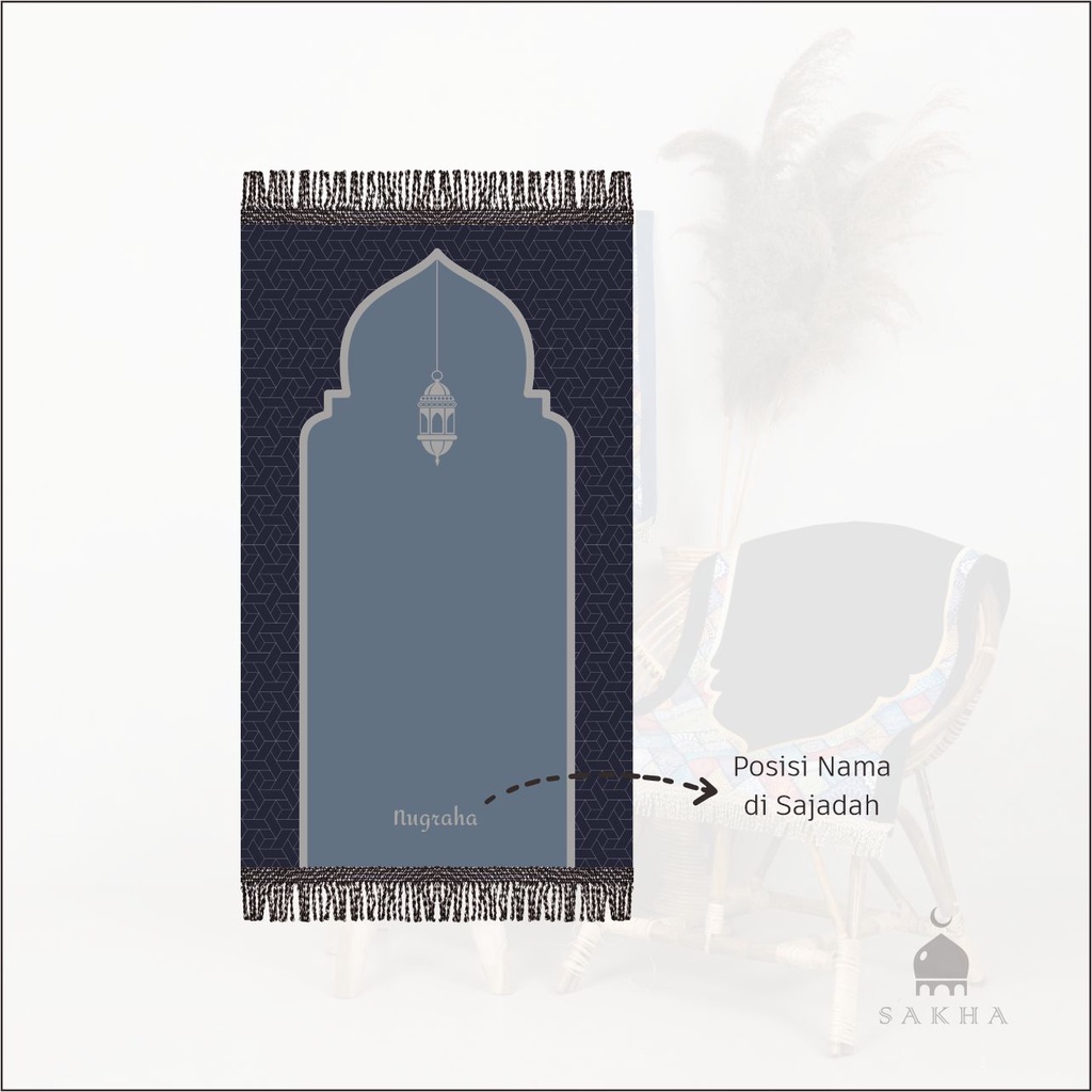 Sajadah Sakha READY STOCK - Navy Lantern