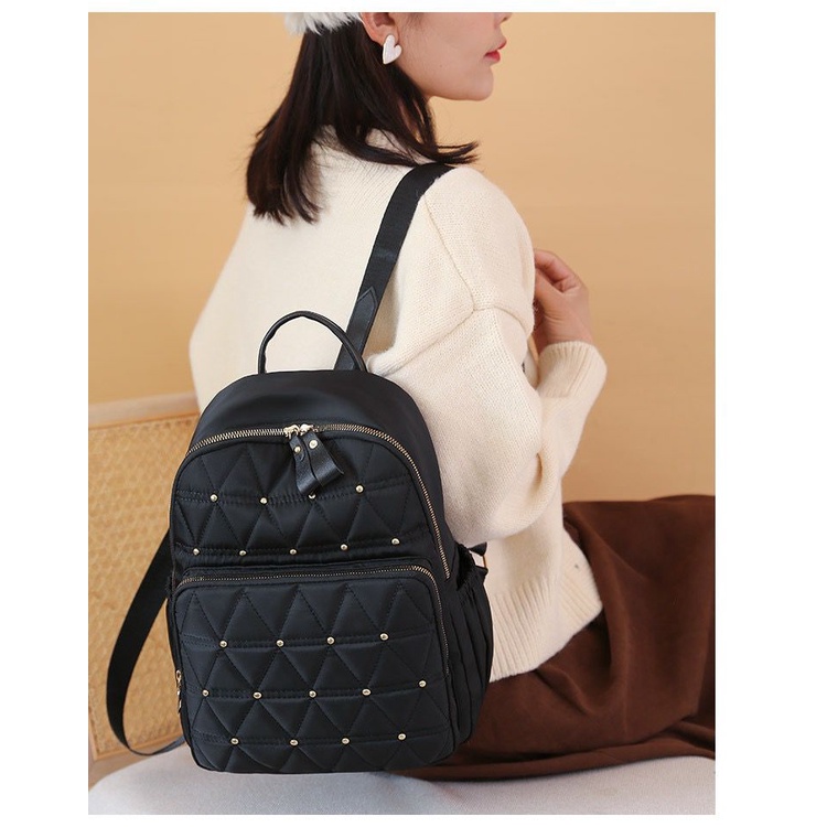 MV_Marvelouz MV806149 Tas RANSEL Punggung Simple Wanita Ada 2 Resleting Terbaru 1kg bisa 2 tas supplier tas import EL 6149 BQ3552
