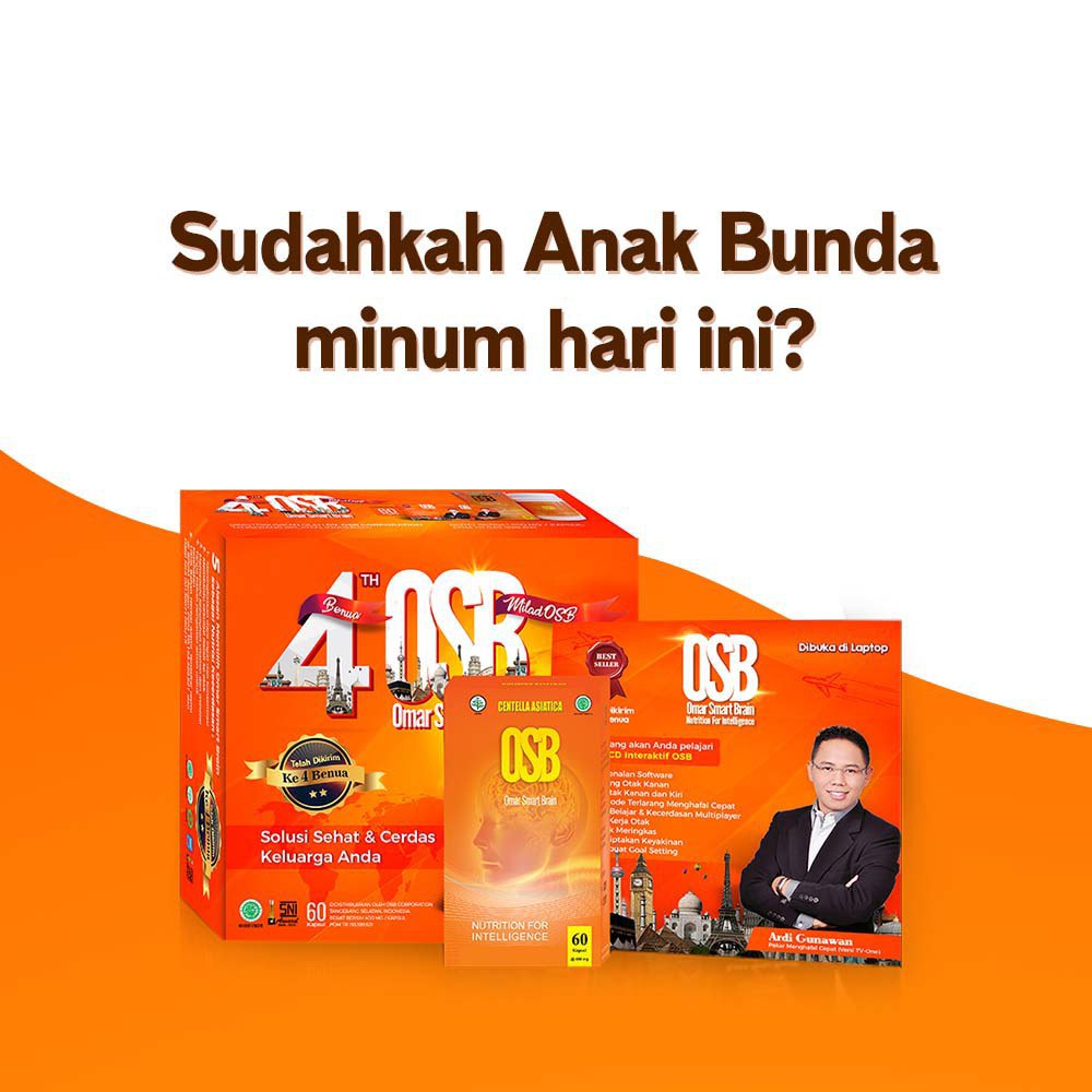 OSB Vitamin Otak Anak Dan Dewasa Omar Smart Brain Kapsul Herbal 100% Original