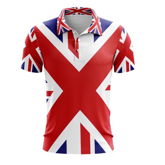 Kaos Baju Polo Bendera Inggris / Kaos Baju Wangky Bendera Inggris / Kaos Berkerah Bendera Inggris