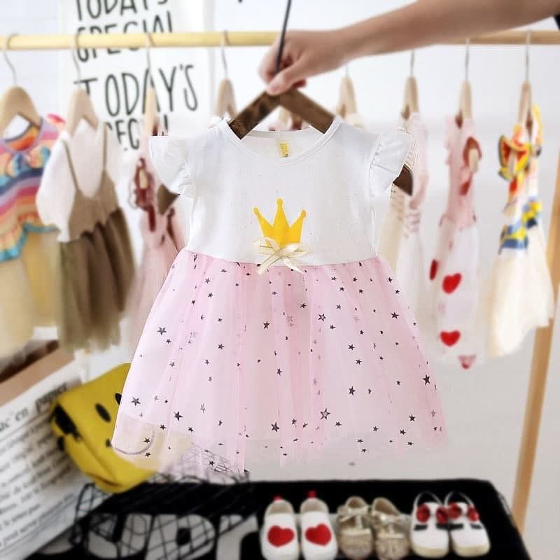 Crown star dress rok tutu dress putih daily outfit