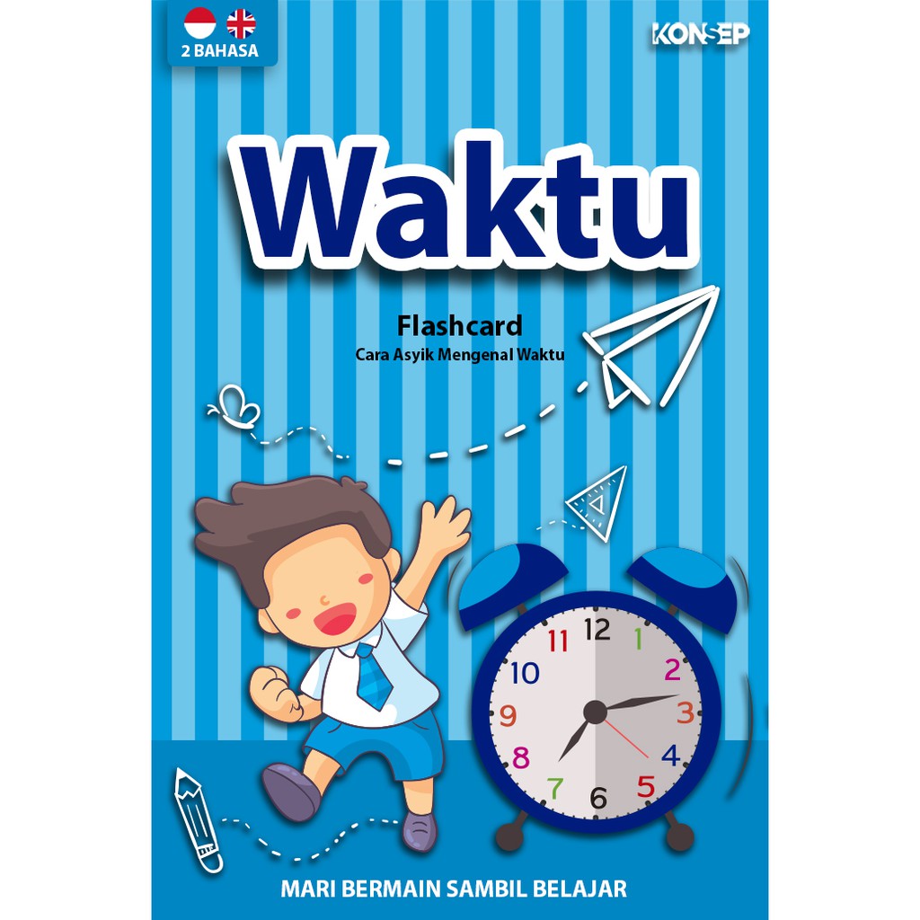 [1KG=10PCS] Konsep Flashcard Waktu / Flash Card / Mainan Edukasi Kartu Pintar Anak Terlengkap