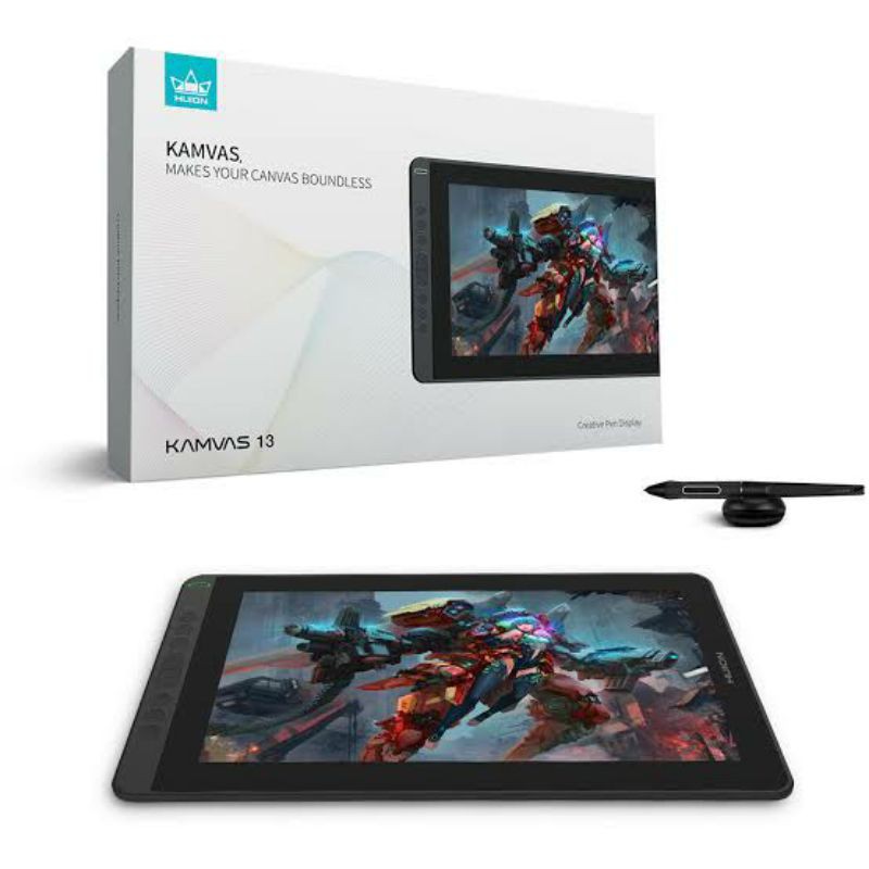 New Huion Kamvas 13 Drawing Pen Display Garansi Resmi + Bonus