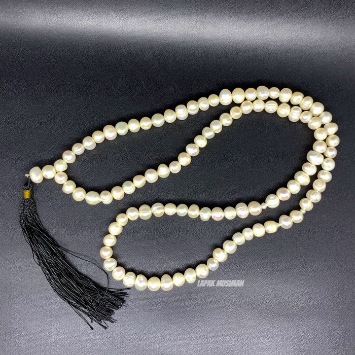 [Bayar di Tempat] Tasbih Mutiara Asli Natural 99 Butir