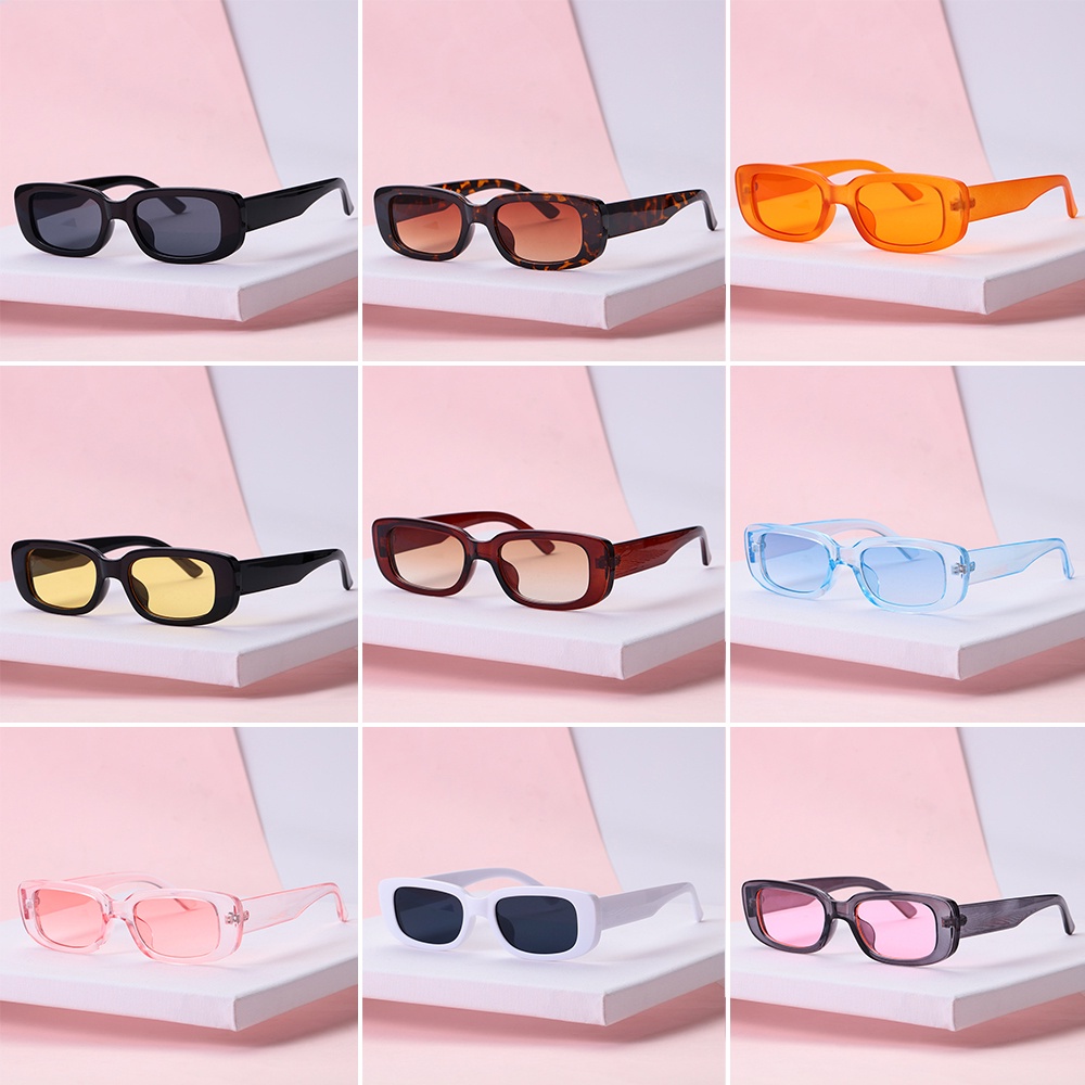 ROW Fashion Sun Glasses Square Frame Eyewear Women Sunglasses Travel UV 400 Protection Small Rectangle Retro Eyeglasses