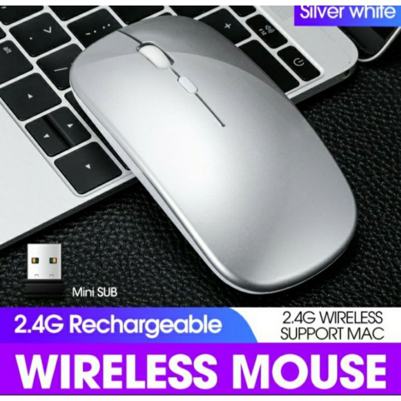 SKU-1238 MOUSE WIRELESS APPLE DUAL MODE RECHARGEABLE SILENT KLIK