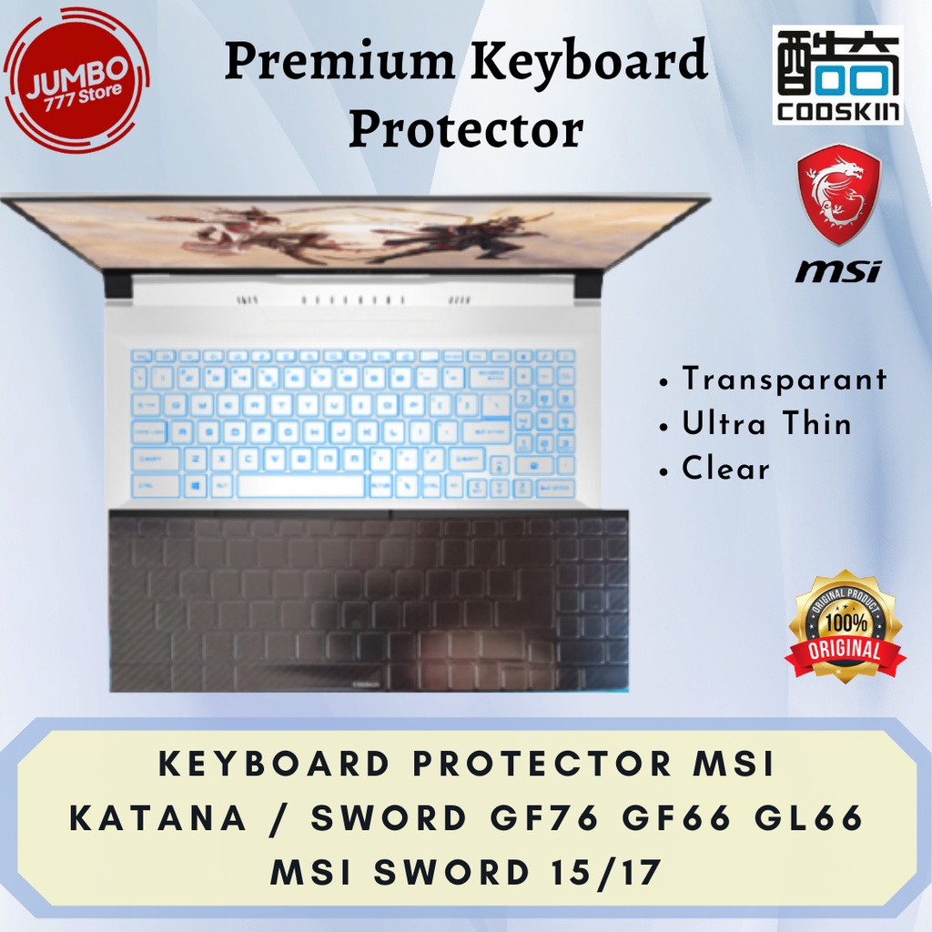 KEYBOARD PROTECTOR MSI SWORD 15 GF76 GF66 GL66 COOSKIN