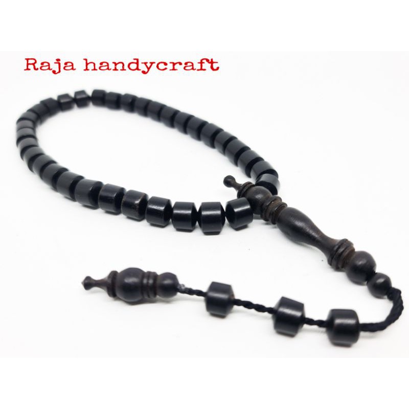 Tasbeh kayu gali kelor hitam kayu hitam isi 33 biji