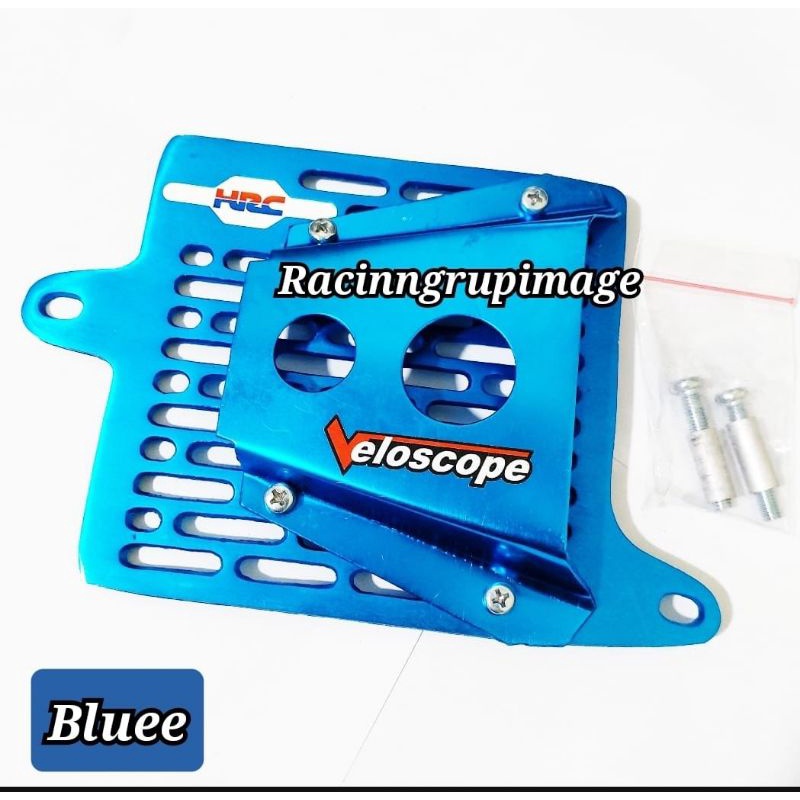 COVER RADIATOR HRC CNC AIRSCOP HONDA PCX160 BIRU