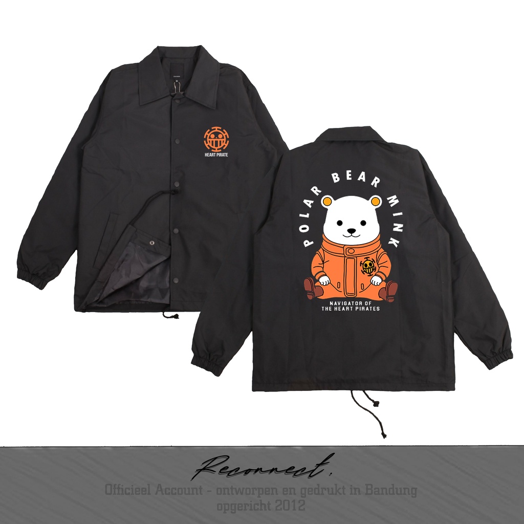 Reconnect Coach Jacket Anime One Piece Bepo White Bear - Unisex