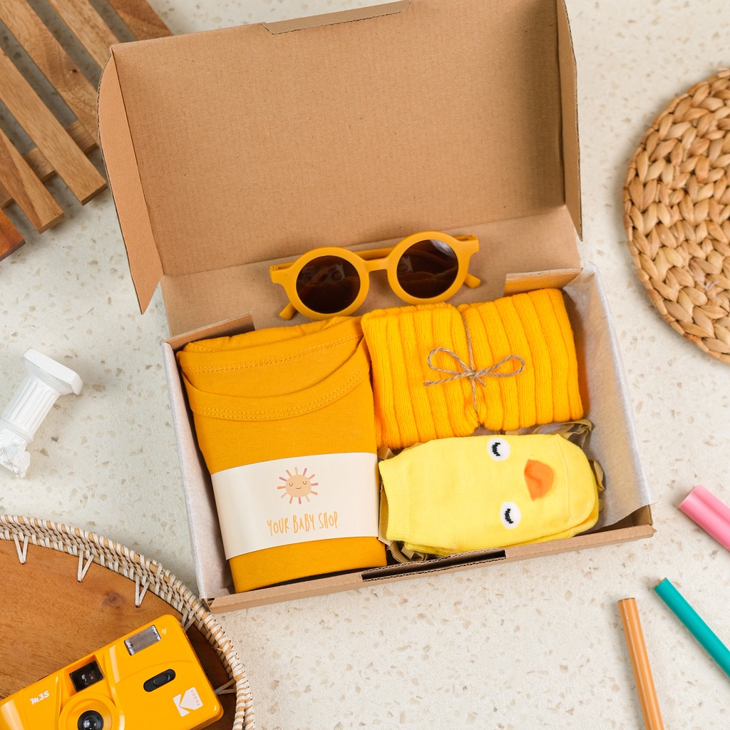 Your Baby Shop Hampers Bayi | Newborn Baby Gift Set Unisex| Kado Lahiran Bayi-Klasik Yellow