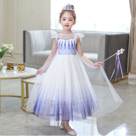 [Brandedbaby] KOSTUM PRINCESS ANAK IMPORT / LONG PRINCESS DRESS ANAK GRADASI UNGU