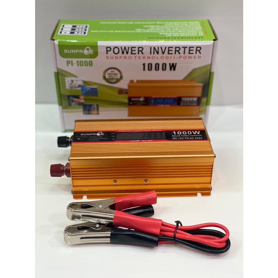 MURAH~Power Inverter Sunpro PI 1000 Watt Pl-10 / Power Inverter DC to AC 1000 Watt | FMS