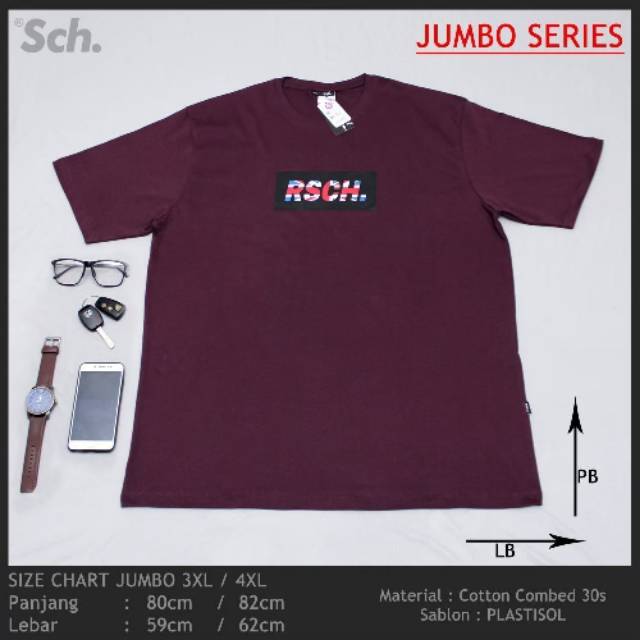 Kaos jumbo pria premium