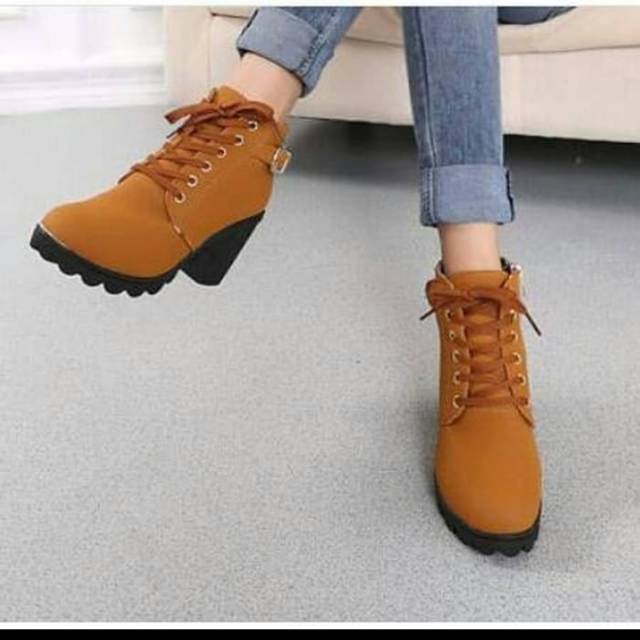  Sepatu booth  wedges sepatu  ankel booth  wanita sepatu booth  