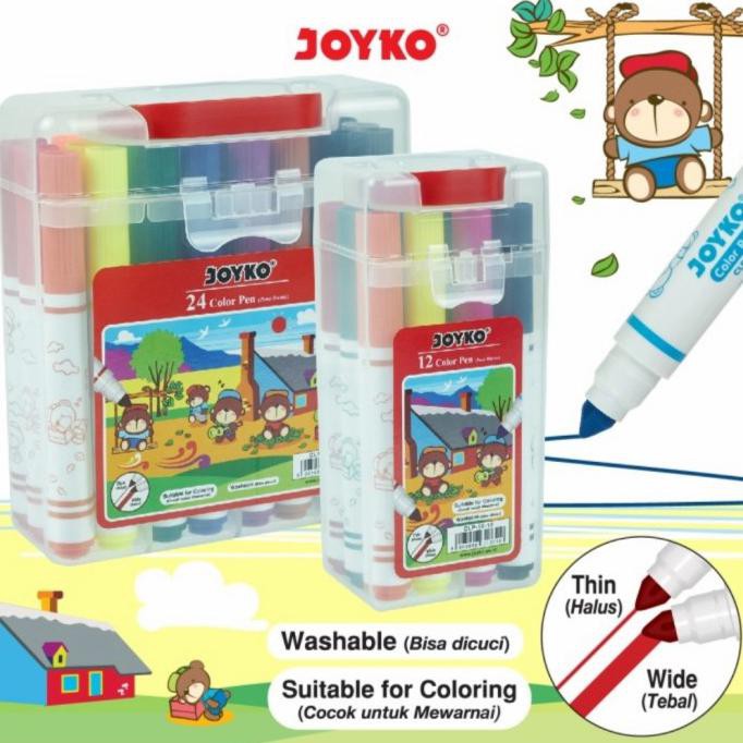 

(PERALATAN MENGGAMBAR) PULPEN PENA WARNA COLOR PEN JOYKO CLP-56 - 24 TERBARU