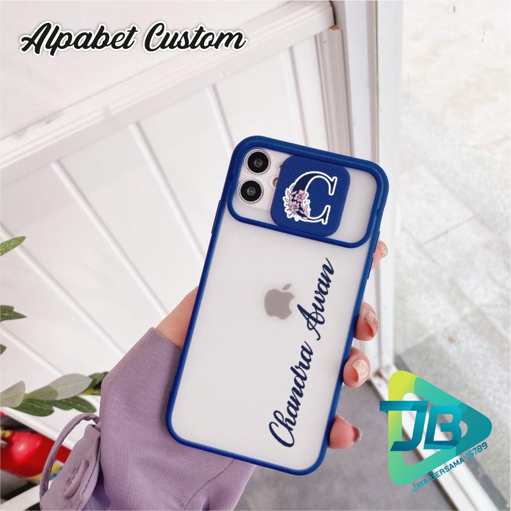 SOFTCASE SLIDE KAMERA ALPABET CUSTOM OPPO VIVO SAMSUNG XIAOMI REALME IPHONE ALL TYPE JB5598