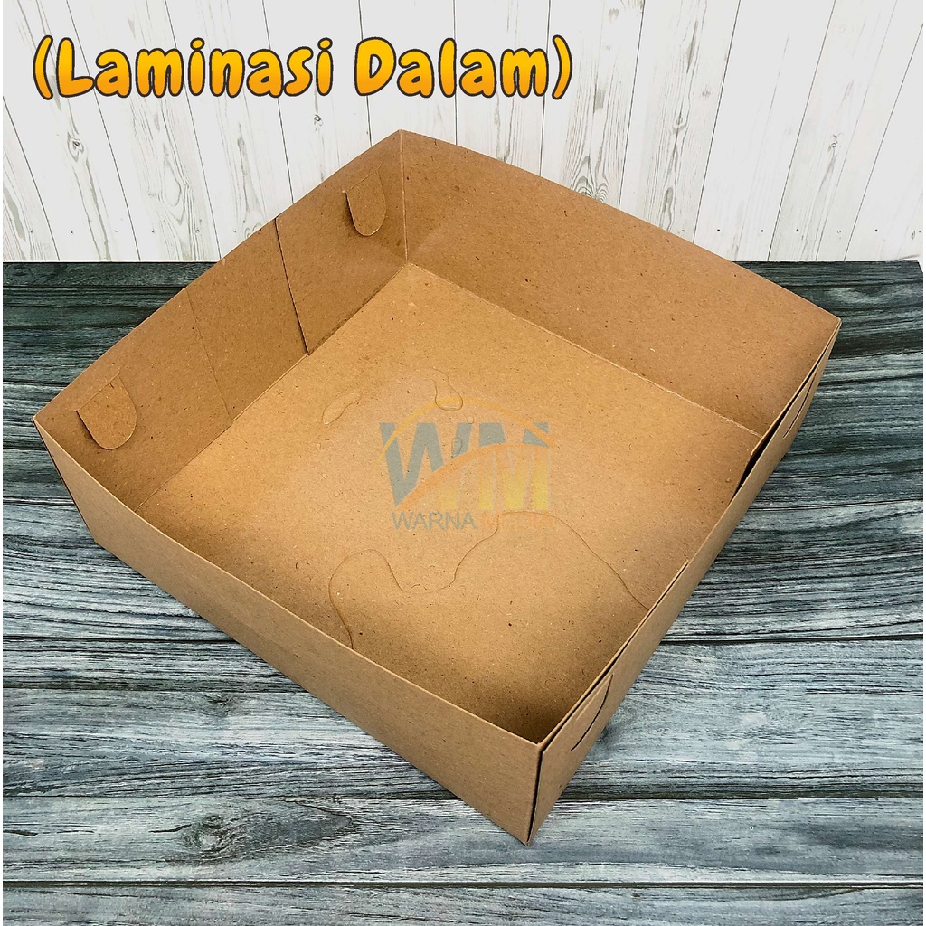 Dus Kotak Nasi 20x20/Box Catering Laminasi/Kotak Nasi 20/Dus Nasi Kotak 20x20/Dus  Ayam Bakar Kraft