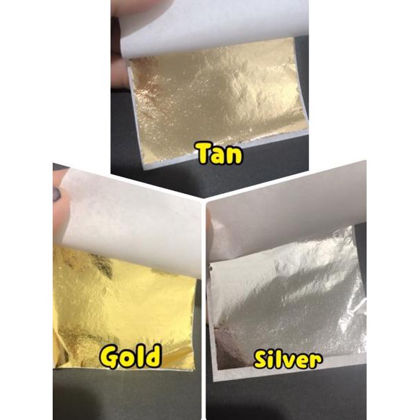 

[BISA CODE] Gilding sheets lembar kertas emas kertas perak metalic leaf bahan kerajinan tangan