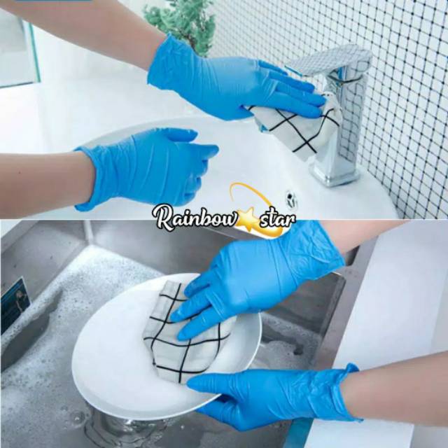 Sarung Tangan Karet 2pcs  / Nitrile Examination Gloves