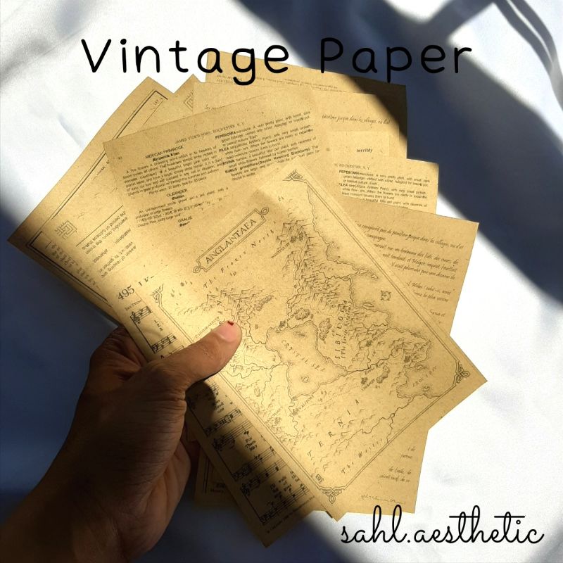 VINTAGE PAPER/ KERTAS CRAFT/ KERTAS SAMSON/ AKSESORIS FOTO/ KERTAS JADUL/ KERTAS AESTHETIC/  KERTAS COKLAT