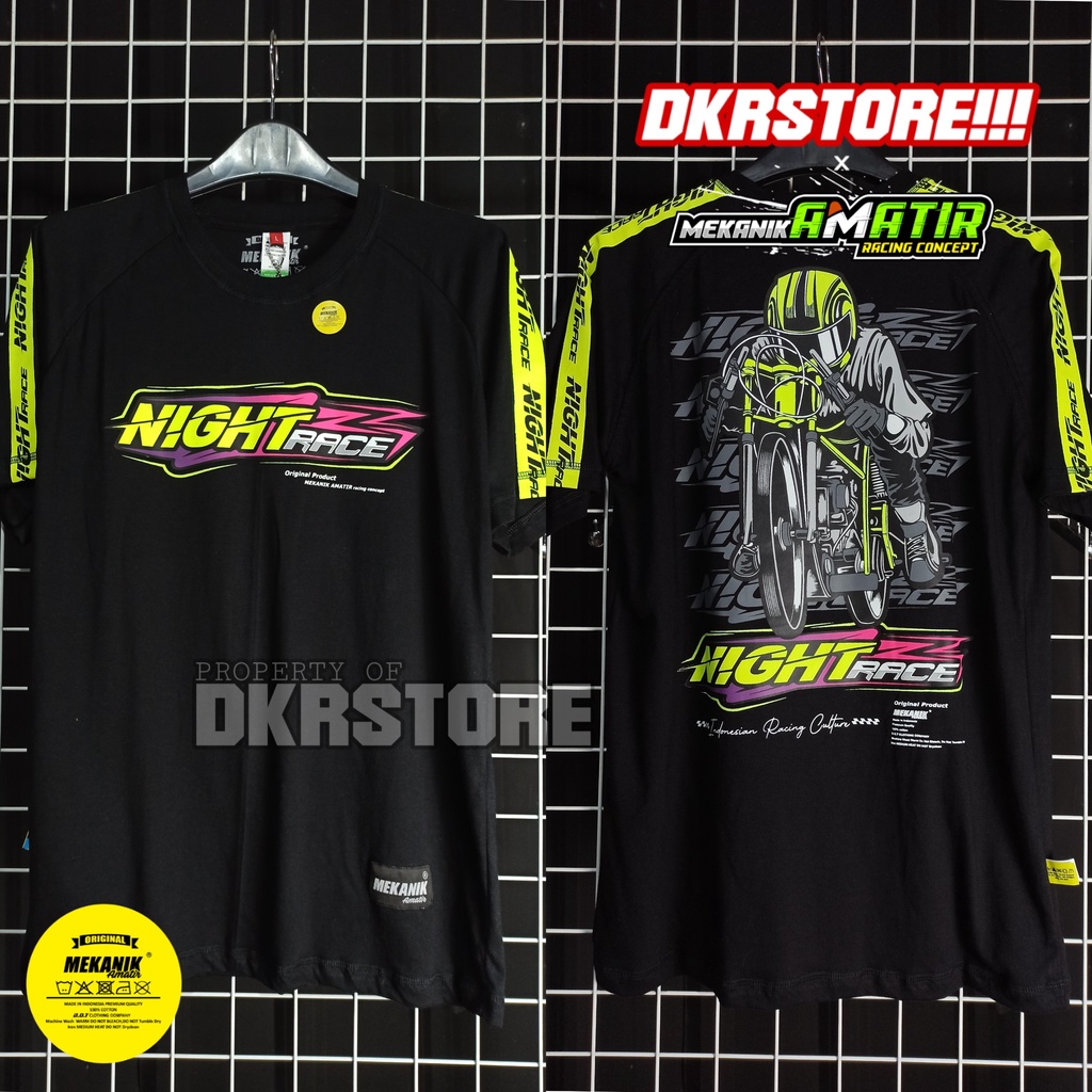 KAOS RACING NIGHT RACE | FREE STICKER | KAOS BALAP | KAOS RACING TERBARU | ILEGAL RACE | DKRSTORE | 