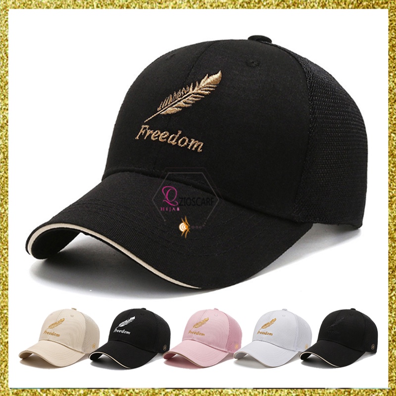 TOPI PRIA WANITA DISTRO FREEDOM BASEBALL CAP IMPORT POLOS BAHAN TEBAL HIGH QUALITY KOREA FASHION TRT