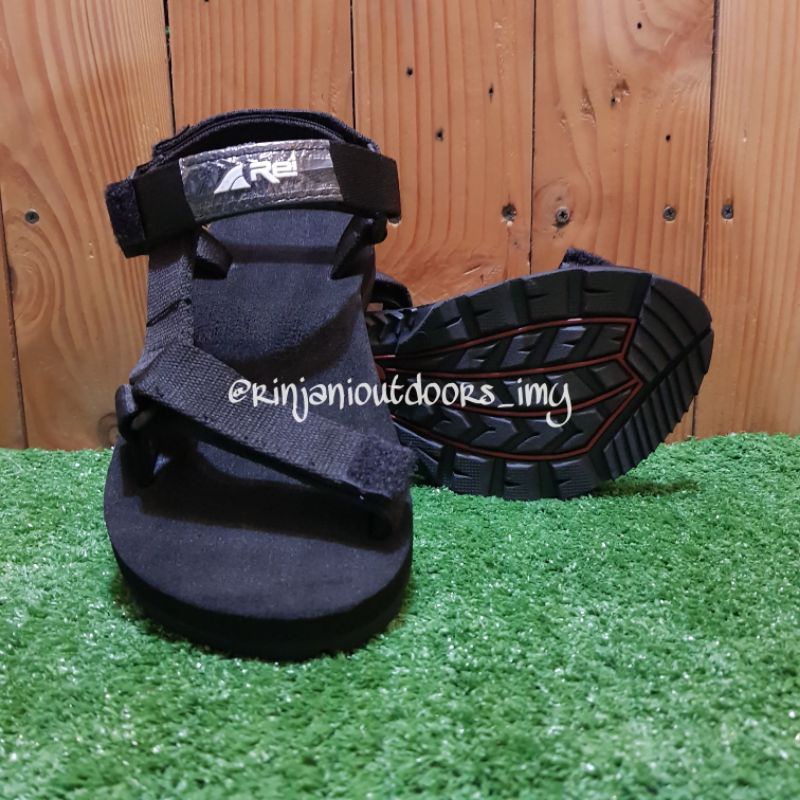SANDAL GUNUNG AREI PALANG GARUK TALI POLOS SANDAL REI OUTDOOR SANDAL SELOP GUNUNG REI HITAM