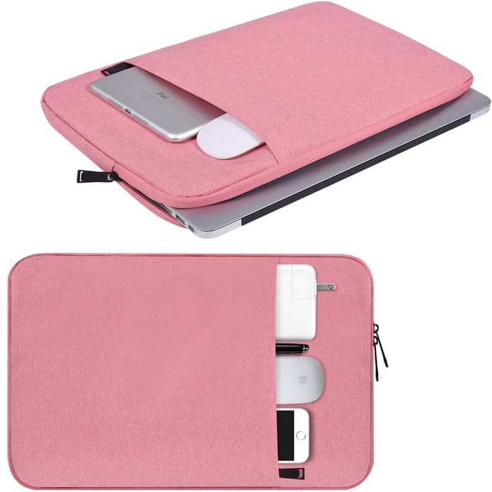 Tas Laptop Softcase Macbook Waterproof Nylon 11 12 inch - Pink
