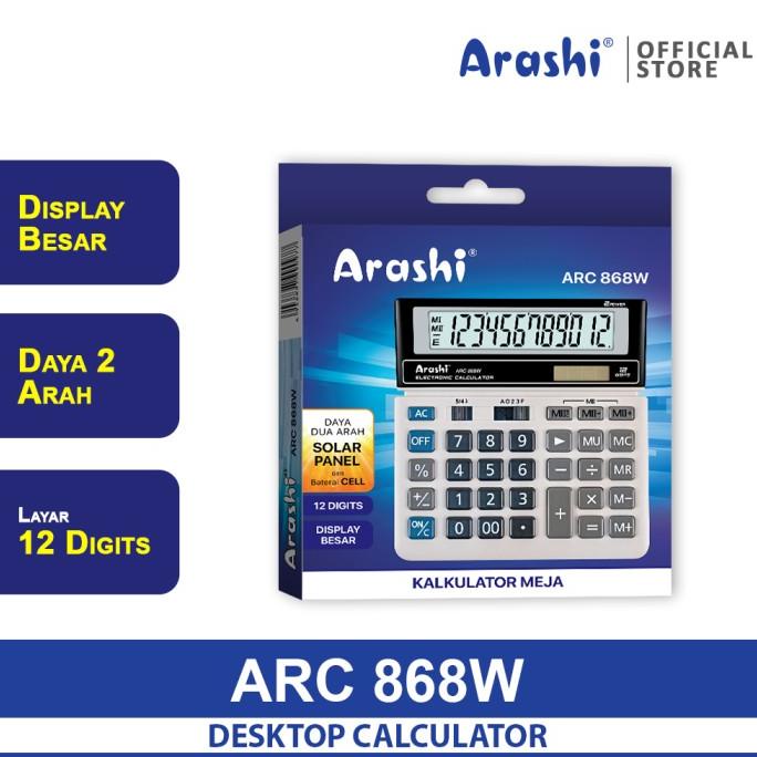 

Calculator / Arashi Kalkulator ARC 868W / 12 Digital / Solar Panel