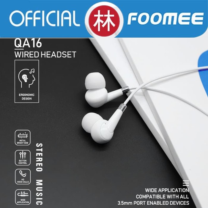 Foomee QA16 Wired Headset Stereo Music Economic Design