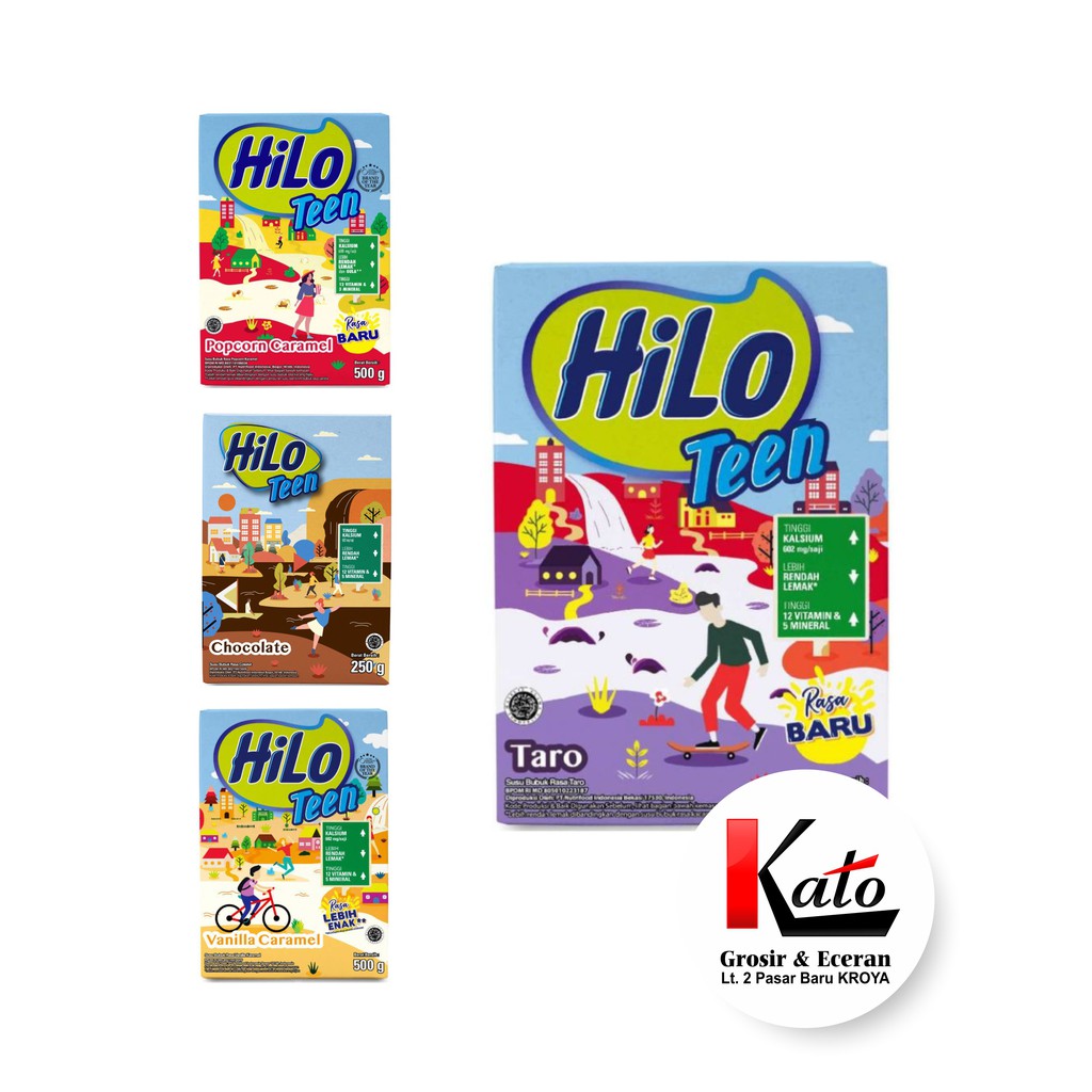 

HiLo Teen Vanilla / Popcorn Caramel 500 gram - Susu Tinggi Kalsium