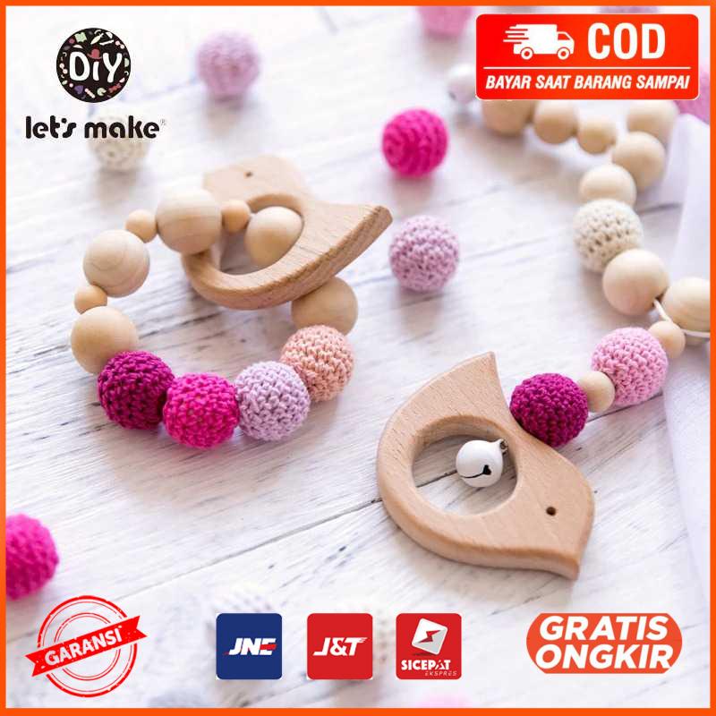 Mainan Anak Bayi Baby Teether Elephant Rattle Beads JJ33