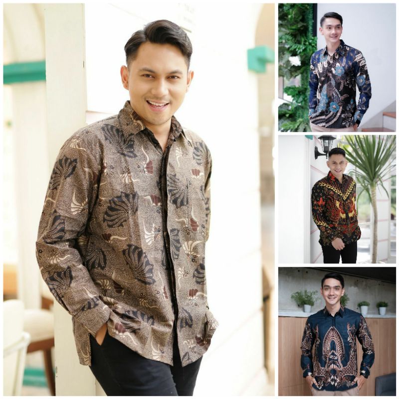 Baju Batik Pria Lengan Panjang Premium Best Seller Nahla Original batik