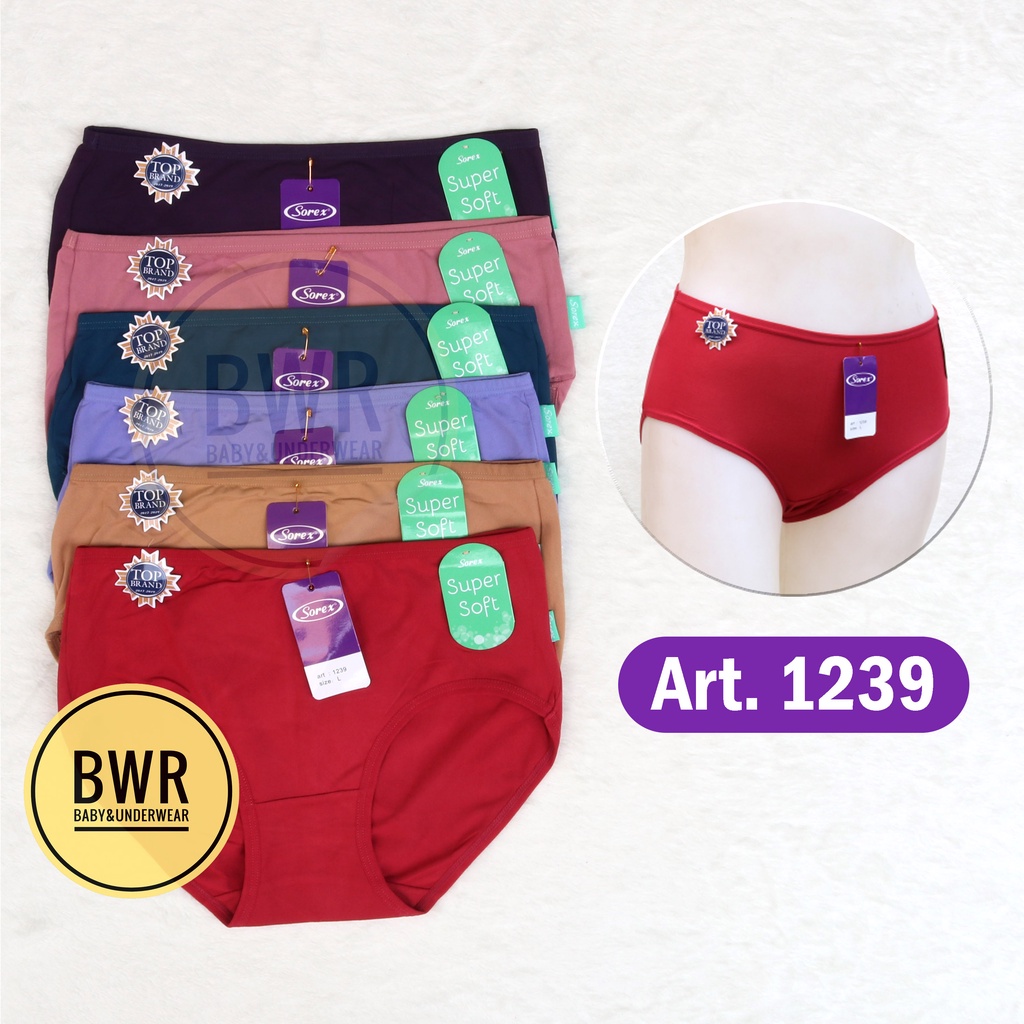 CD Sorex 1239 / Celana Dalam Wanita Midi Basic Super Soft | Bwr