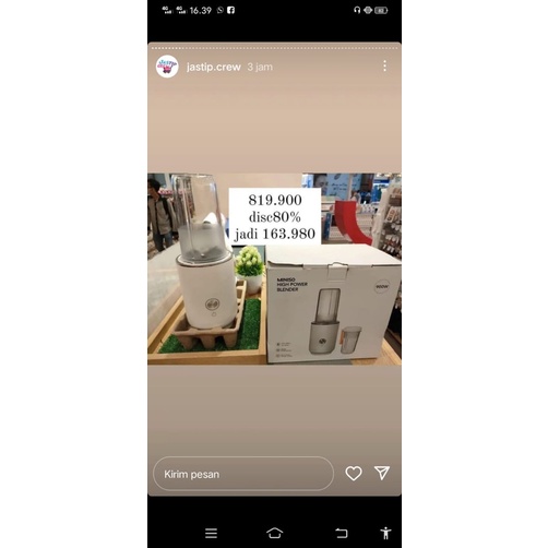 Blender dan Panci Miniso Jastip Crew