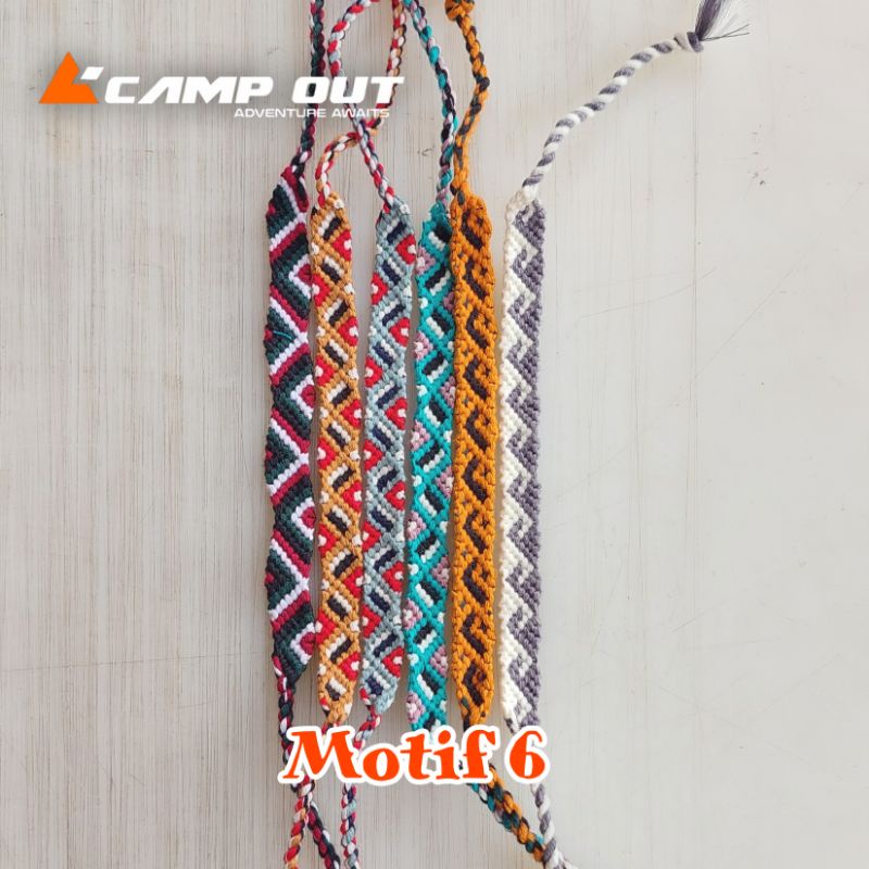 Gelang Rajut Khas Lombok Etnik - Gelang Rajutan Anyaman Benang Handmade - Gelang Friendship Bracelet - Gelang Gunung Pendaki