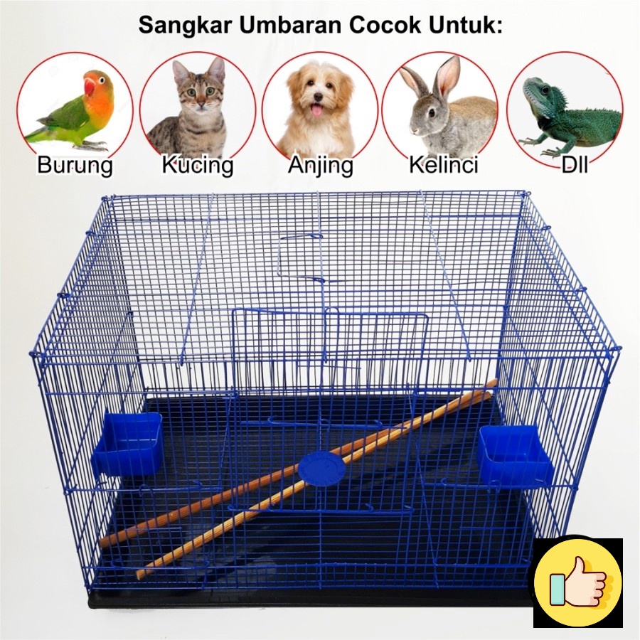 Sangkar Kandang Besi Lipat Kotak Burung Lovebird Kucing Kelinci Anjing